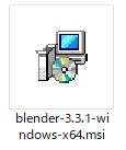 blenderのmsiファイル