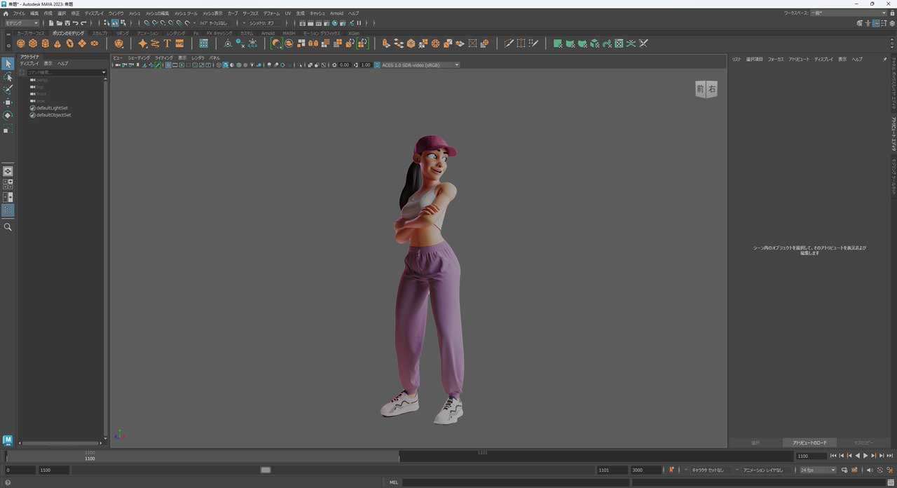 Mayaの3Dモデリング図